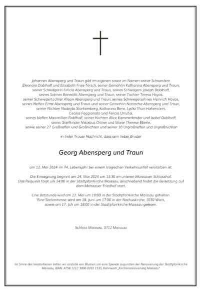 Georg Abensperg und Traun