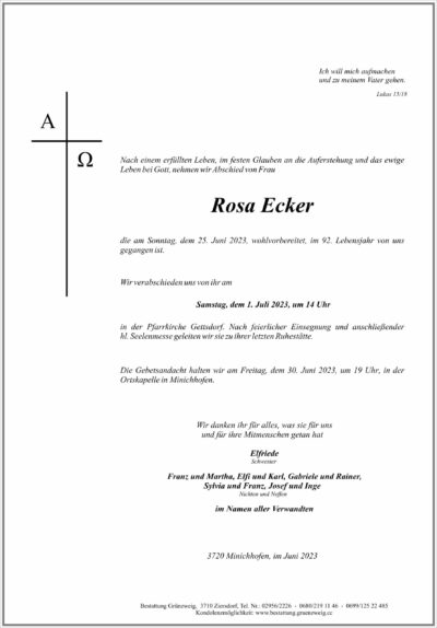 Rosa Ecker