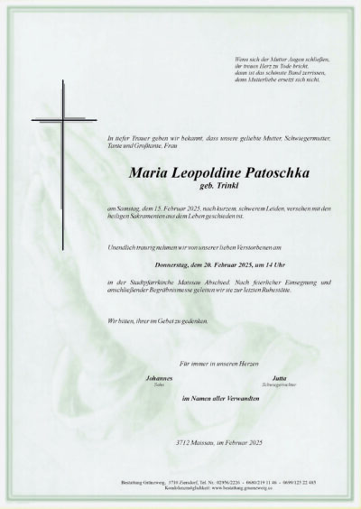 Maria Leopoldine Patoschka